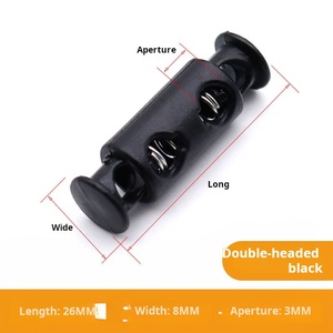 Hot bán Tùy chỉnh màu Đen Phụ kiện may mặc mùa xuân kết thúc chuyển đổi khóa clip thể thao dây nhựa chuyển đổi <span class=keywords><strong>Stopper</strong></span> cho sợi dây thừng - Product Image 6