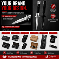 Couteau de poche tactique pliable en acier inoxydable, design classique, pour le camping, la chasse, le bushcraft et l'EDC