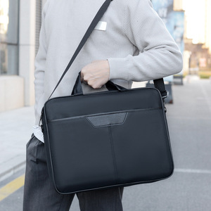 Bolso bandolera elegante de microfibra Oxford de 15.6 pulgadas, con cubierta de ocio, personalizado, tipo maletín, de cuero, para portátil, para hombre. - Product Image 5