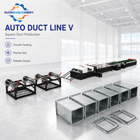 Ligne de production intégrée de conduits d'air rectangulaires pour ateliers, avec pliage et verrouillage de brides TDF courantes pour la fabrication de conduits de ventilation