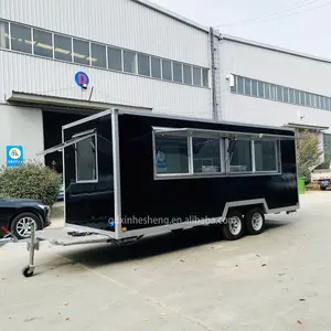 Restaurant 12ft Fully Catering Equipped Food Truck Hot Dog Food Cart USA Customized Food Trailer With Full Restaurant Kitchen Equipments