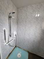 Panel de Pared para Ducha de PVC con Acabado UV, Imitación Mármol Blanco, 1/1.2m, de Alta Calidad, Resistente al Agua, el Más Vendido