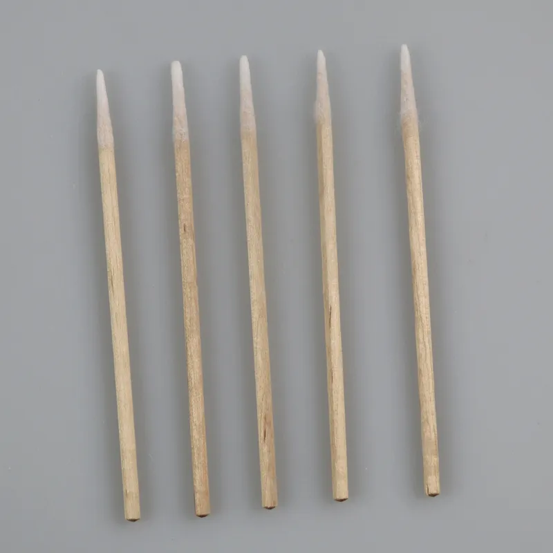 Lint Free Wooden Stick 1mm Micro Pointed Limpeza Industrial Cotonete Cleanroom Cotonete De Algodão