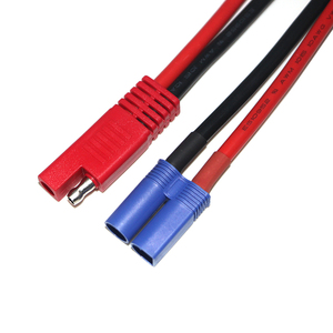 红色 2 针快速连接 SAE 连接器转 EC5 插头充电电缆线 10AWG PVC 300mm - Product Image 3