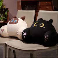 Bantal Sandaran Kucing Tebal, Calico Siamese, Tempat Tidur Sofa, Kursi, Bantal Penyangga Pinggang, Bantal Nyaman, Dekorasi Rumah untuk Anak Perempuan