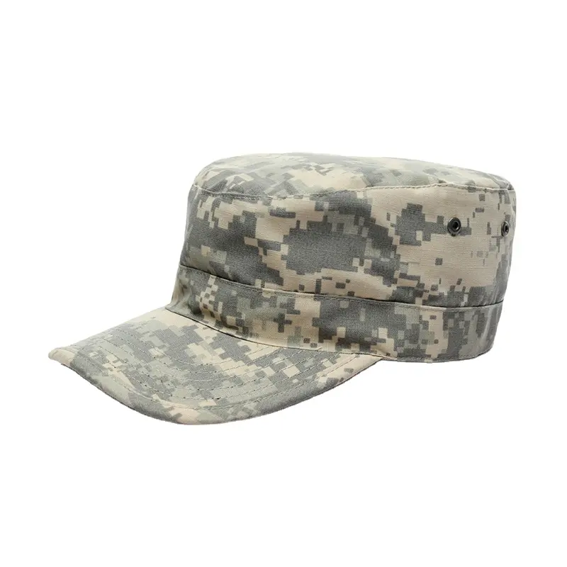 Factory Wholesale Breathable Lightweight Outdoor Flat Top Camouflage Tactical Flat Tongue Hat