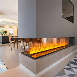 Meilleur prix Chauffage de cheminée électrique mural moderne Cheminées à vapeur intelligentes à 3 faces insérées 70 80 <span class=keywords><strong>90</strong></span> <span class=keywords><strong>100</strong></span> pouces - Product Image 4