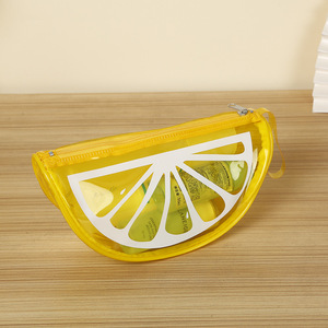 Transparent PVC Cosmetic Bag Lemon Shape <b>Makeup</b> Pouch Waterproof Zipper Storage <b>Case</b> for Travel Gift - Product Image 3