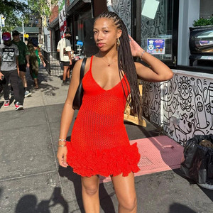 Abito con volant a maglia - Product Image 3