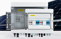 Boîtier de Combinaison PV 500V DC 32A 6 Voies, Boîtier de Jonction Étanche en Plastique ABS IP66, Boîtier de Distribution Solaire 3 Entrées 3 Sorties pour Utilisation Extérieure