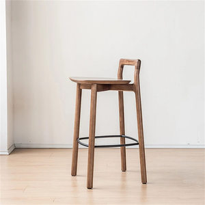 Decoout hiện đại thấp trở lại truy cập Chiều cao thanh phân rắn tro gỗ khung thanh cao ghế cho nhà hàng - Product Image 5