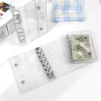 Reliure transparente en PVC avec paillettes A6/A7, reliure pour agenda, carnet à 6 trous, reliure transparente pour budget professionnel, pour le rangement