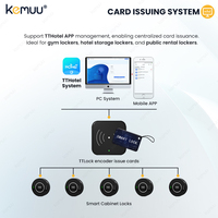 Sistema de Cerradura de Puerta RFID con App Ttlock, Cerraduras con Tarjeta Magnética NFC, Modo Público, Cerradura Inteligente para Casillero sin Llave