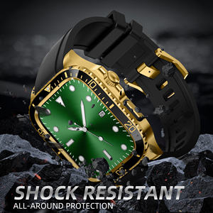 Reloj Inteligente de Lujo con Caja de Acero Inoxidable y Correa de TPU para Series 8/7/6/<span class=keywords><strong>SE2</strong></span>/SE/5/4 de 44 mm y 45 mm para Actividades al Aire Libre y Fitness Masculino - Product Image 5