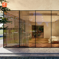 Ultra Slim isolamento térmico porta deslizante para salas de jardins com moldura de alumínio