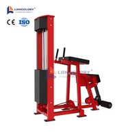 LONGGLORY Appareil de musculation professionnel en acier robuste à charges guidées pour l'entraînement des muscles de la cuisse, machine à flexions aux genoux debout
