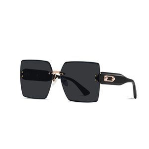 TJ716 Women's <b>Large</b> <b>Frame</b> Sunglasses Black Hexagon UV400 PC Lens TR Metals <b>Frame</b> Fashionable Sun Protection - Product Image 1