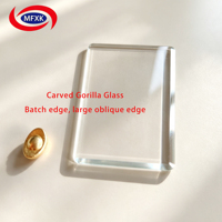 OEM Customized Transparent Rectangular Tempered Glass Panel Instrument Window with 4 High Gloss Inclined Polished Glass Surfaces