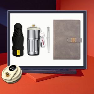 Coffret Cadeau d'Affaires Promotionnel pour Entreprises : Tasse à Café Chaleureuse + Stylo + Carnet A5 + Parapluie Capsule en Papier Fait Main Imprimé UV - Product Image 4