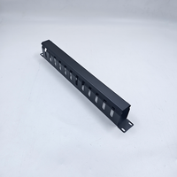19 Inch 1U Metal Cable Management Panel 24 Port Rack Mount Cable Organizer Mount Cable Management Panel Steel Wire Organizer