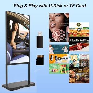 เครื่องเล่นโฆษณาแบบตั้งพื้นสองด้าน IFW49AD ขนาด 49 นิ้ว พร้อมจอ LCD สำหรับติดตั้งบนหน้าต่าง ป้ายดิจิทัลและจอแสดงผล - Product Image 1