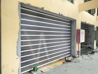 Porte de volet à bande droite en cristal transparent volet roulant transparent lave-auto magasin de beauté PC porte de volet roulant