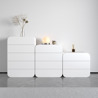 Mobilier de salon léger et luxueux avec design moderne Console Table de buffet Buffet en bois peint en blanc Buffet d'appoint