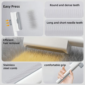 Pettine Professionale in Acciaio Inox per Cani, Spazzola Districante per Nodi e Pelo Annodato, Strumento Delicato per la Rimozione del Pelo, Portatile per Gatti e Animali Domestici - Product Image 3