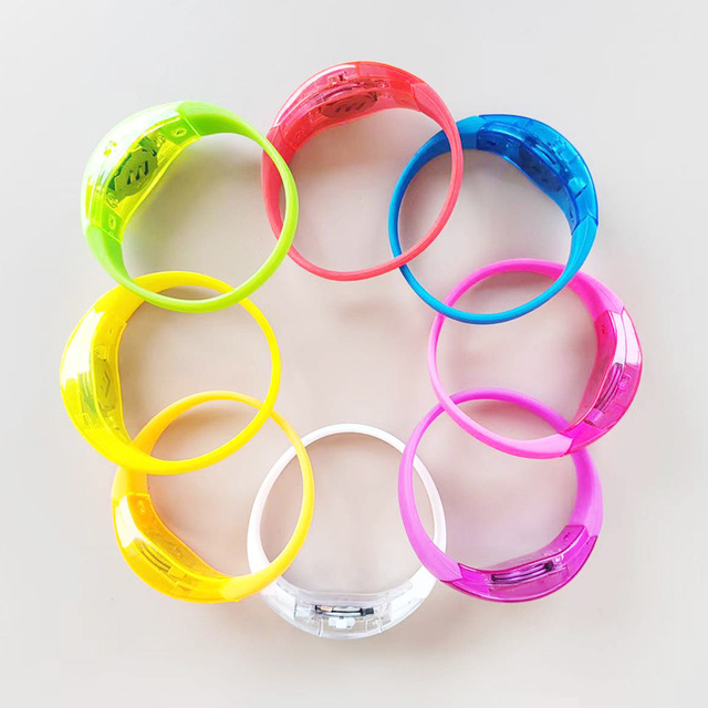 Custom Personalized Rgb Neon Multicolor Wireless Remote Controlled Led Bracelet for Event Concert