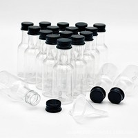 Bouteilles d'alcool en plastique PET transparent de 50ml 120ml 150ml Mini bouteille de jus de liqueur avec bouchon en aluminium