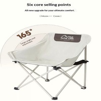 Table de camping pliable et robuste, légère, avec repose-pieds et ensemble de chaises lune, vente chaude en gros direct usine