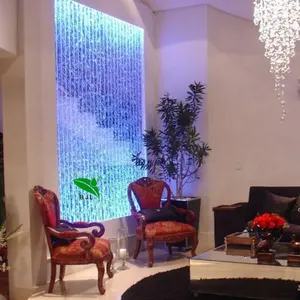Fontane d'acqua danzanti acriliche a led decorative per interni bubble wall water caratteristiche decorazione di nozze