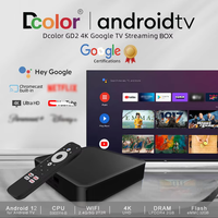 Boîtier TV intelligent certifié GD2 Android 12 Quad Core 4K UHD 2 Go de RAM 32 Go Son surround Assist White Fire Stick