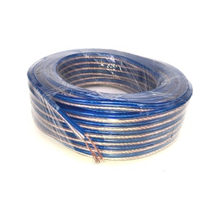 Mavi renk 2 çekirdekli ses <span class=keywords><strong>Stereo</strong></span> paralel kablo 8AWG 12AWG 14AWG temizle hoparlör kablosu - Product Image 2