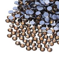 Strass thermocollants Premium Golden Shadow, pierres à dos plat avec colle grise durable pour embellissement de robes de soirée de luxe, en vrac