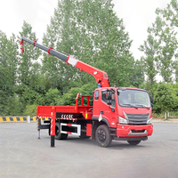 Camion-grue 4x2 à flèche hydraulique avec benne basculante pour le transport de matériaux de construction, idéal pour la location et la vente en gros directe usine