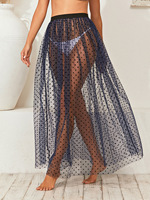 Zomer Pareo Strand Cover Up Tunieken Doorzien Lange Rokken, Badmode Badpak Baden Effen Vrouwen Pure Mesh Bikini Cover Up