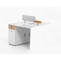 Tianfoshan — meuble de bureau moderne, station de travail, 4 places, en bois