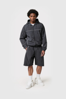 Ensemble de shorts de survêtement réfléchissants pour hommes personnalisés Poches fendues avec fermeture à glissière Vêtements de sport en nylon 100% Survêtements de course