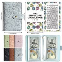 Carnet de budget en cuir pour le Défi des 100 enveloppes, Organisateur de budget pour l'enveloppement de l'argent, Suivi des économies