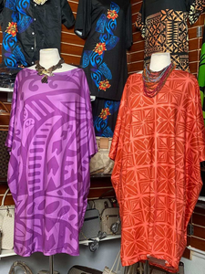 Vestidos holgados de moda para mujer, Poncho con hombros descubiertos, vestidos personalizados de estilo <span class=keywords><strong>Tribal</strong></span> polinesiano con estampado de <span class=keywords><strong>tatuaje</strong></span> Floral para verano, 2022 - Product Image 4