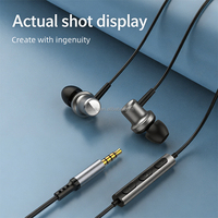 ME515 Earphone & Headphone In-Ear Magnetik Kabel 3.5mm Male Port untuk Studio/Livestream/Gaming 1.2m dengan Cangkang Logam
