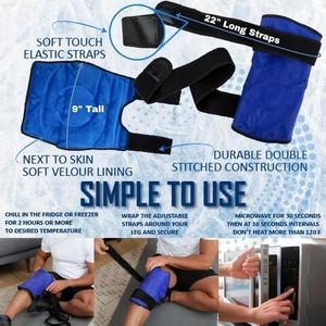 Compresas de Hielo para Alivio del Dolor en la Rodilla y Paquetes de Tratamiento Frío y Caliente Reutilizables para la Recuperación de la Hinchazón y el Tratamiento de la Artritis ACL - Product Image 3