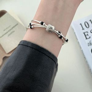กำไลข้อมือเงินแท้ S925 หลายชั้นประดับอาเกต พร้อมจี้หกคำมงคล เหมาะสำหรับทุกเพศทุกวัย สวมใส่ได้ทุกวัน - Product Image 5