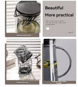 Juego de Tetera Contemporánea de Vidrio Transparente con Tapa, 1500 ml de Gran Capacidad, Resistente al Calor, Libre de BPA, para Café, Té, Agua, Leche - Product Image 6