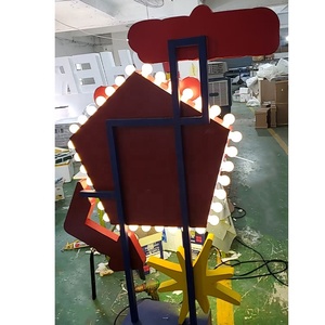 定制商务发光二极管灯标志户外商店名称板欢迎商业道路标志塔外标牌 - Product Image 4