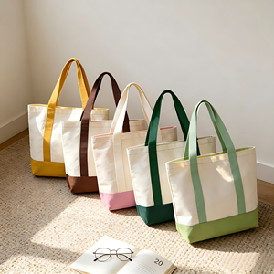 Custom Logo Promotional Print Logo Shoulder Shopping <b>Bag</b> Durable Reusable Eco-friendly Blank Cotton Canvas <b>Bag</b> - Product Image 2