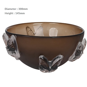 Cuenco Redondo de Vidrio con Diseño de Animales, Adornos de Mariposas de Cristal, Estilo Art Deco, Hecho a Mano, Decoración para el Hogar, Decoración de Mesa para Pascua y Bodas - Product Image 5