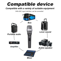 Microphone de conférence karaoké filaire professionnel à main, dynamique cardioïde en métal, câble de 5 m, prise jack 6,35 mm, 50 Hz-15 kHz, pour les fêtes