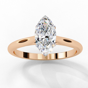 Modern Rose Gold <b>Diamond</b> <b>Ring</b> for Women Classic Elegant Fashion Daily Wear Jewelry Stylish Design Shiny Finish Gift Look - Product Image 4